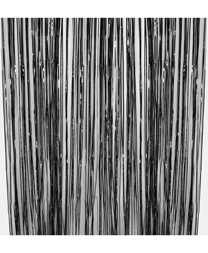 Sliertjes gordijn - zwart 245 x 91 cm