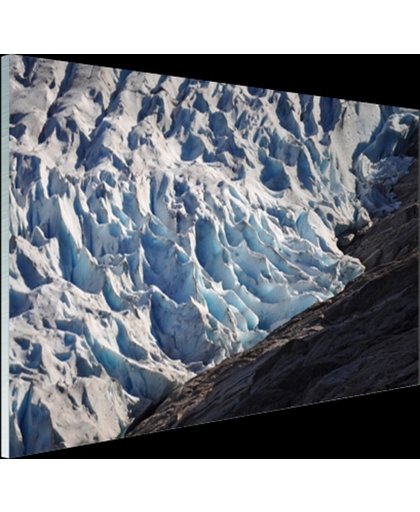 Gletsjer detailfoto Glas 180x120 cm - Foto print op Glas (Plexiglas wanddecoratie)