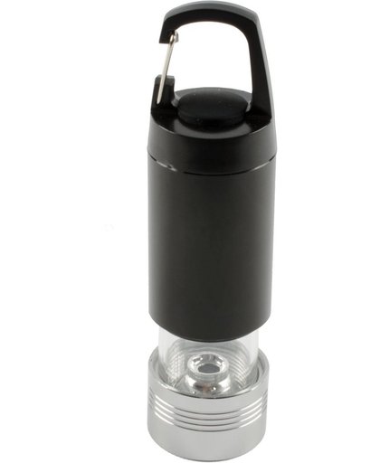 Sundaze Mini Lantaarn - Zwart - Te gebruiken als zaklamp of staande lantaarn - Met clip voor bevestiging - 8,8cm hoog