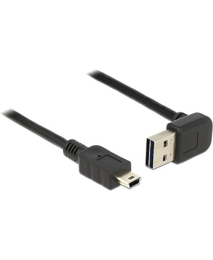 DeLOCK 2m, USB 2.0-A - USB 2.0 mini USB-kabel USB A Mini-USB B Mannelijk Zwart