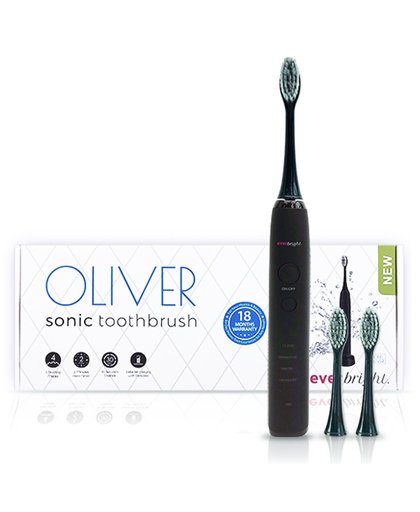 Everbright OLIVER Sonic toothbrush - Black | Sonische elektrische tandenborstel