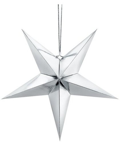 Zilveren ster 30 cm Kerst decoratie/versiering
