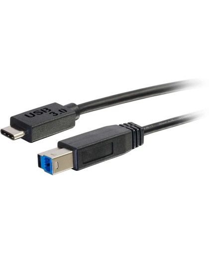 C2G USB 3.0, C - Standard B, 2m USB-kabel USB C USB B Mannelijk Zwart