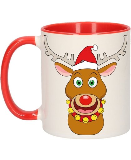 Kerst mok / beker Rudolph - 300 ml - keramiek - koffiebeker