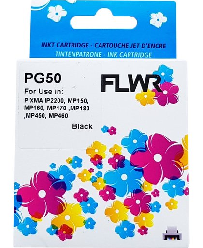 FLWR - inktcartrige / PG-50 / zwart  - geschikt voor Canon