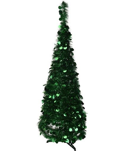 Kunst kerstboom 120 cm lametta grote pailletten