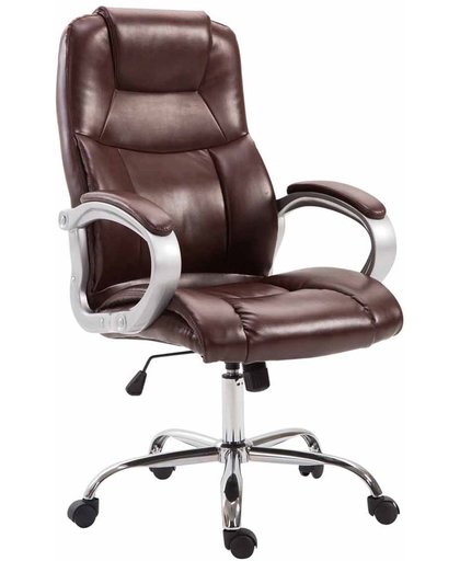 Clp XL comfortabele bureaustoel BIG APOLL directiestoel, managerstoel  - zware belasting (tot 150 kg), ergonomisch, kunstleren bekleding - bordeauxrood