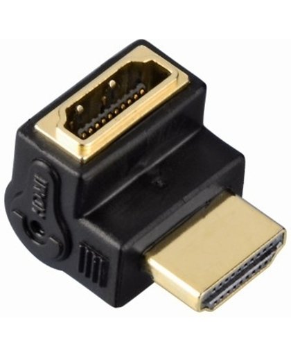 Hama Angled Adapter - HDMI, 90° HDMI HDMI Zwart kabeladapter/verloopstukje