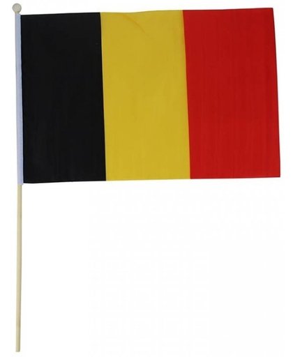 België Vlag Polyester 30 X 45 Cm Rood/geel/zwart