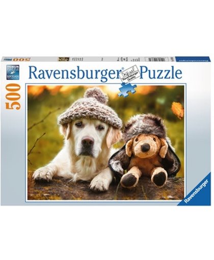 Ravensburger puzzel Hond met muts - legpuzzel - 500 stukjes