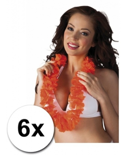 6 oranje Hawaii slingers