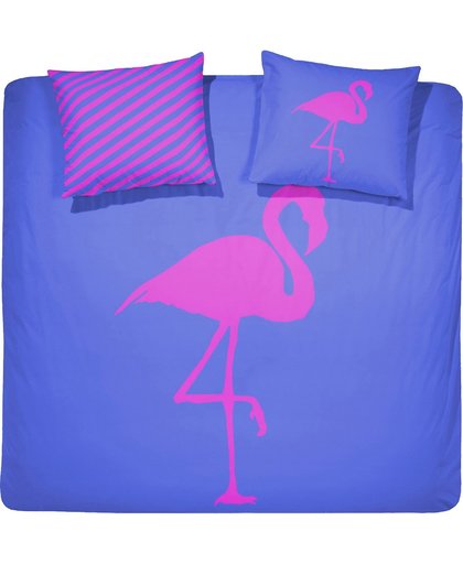 Damai (BFF) Best Flamingo Forever - Dekbedovertrek - 240 x 200/220 - Lits-jumeaux - Electric Blue