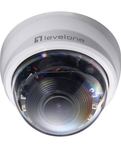 LevelOne FCS-4201 IP-beveiligingscamera Binnen & buiten Dome Wit 1920 x 1080 Pixels