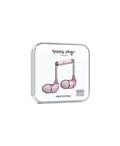 Happy Plugs Hoofdtelefoon In ear Pink marble
