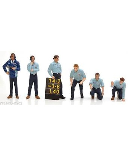Pit Crew Figurines Team Tyrrell Schaal 1:18 True Scale Models