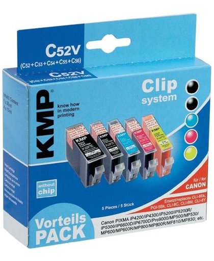 KMP C52V Zwart, Cyaan, Magenta, Geel inktcartridge