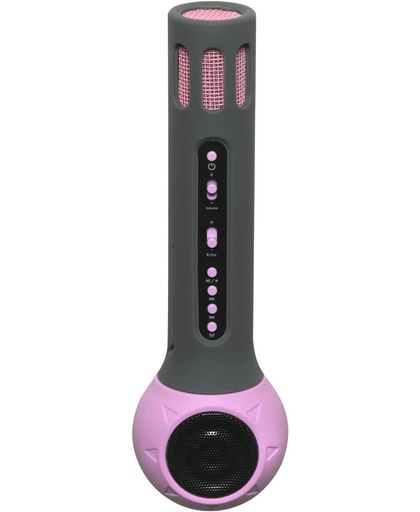Denver KMS-10 Roze, Draadloze bluetooth karaoke microfoon speaker