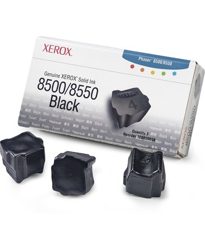 Xerox Originele Solid Ink 8500/8550 zwart (3 blokjes) inkt-stick