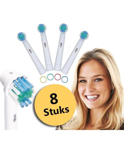 Hoogwaardig alternatief opzetborstels voor Oral B Basic - 8 stuks