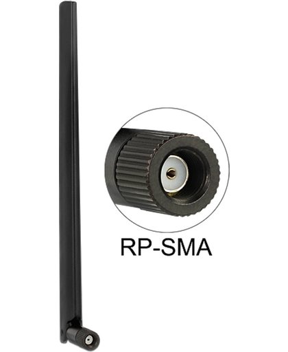 WL-Antenne Delock RP-SMA 802.11 3~6 dBi omni Gelenk zwart