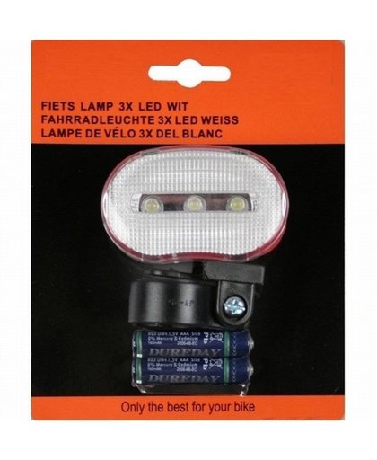 Fietsverlichting LED voorlicht - inclusief batterijen - fietslampje