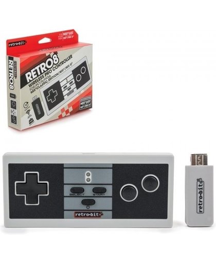 Retro8 Wireless Pro Controller for NES Classic, Wii and Wii U