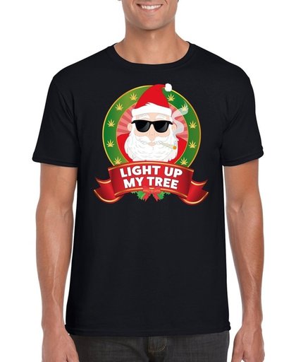 Foute Kerst t-shirt stoned Kerstman voor heren - Kerst shirts 2XL