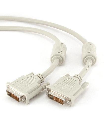 Gembird DVI-DVI-kabel (dual link), 3 meter lange kabel.
