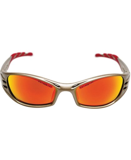 3M veiligheidsbril Fuel goudkleurig montuur rode lens (71502-00003)