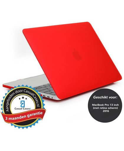 Matte hardcase hoes - MacBook Pro Retina 13 inch (2016-2018) - rood