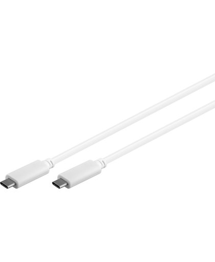 Microconnect USB3.1CC1W 1m USB C USB C Mannelijk Mannelijk Wit USB-kabel
