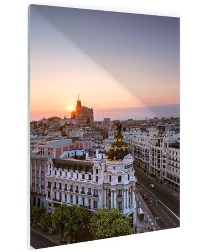 Luchtfoto Madrid Glas 120x180 cm - Foto print op Glas (Plexiglas wanddecoratie)