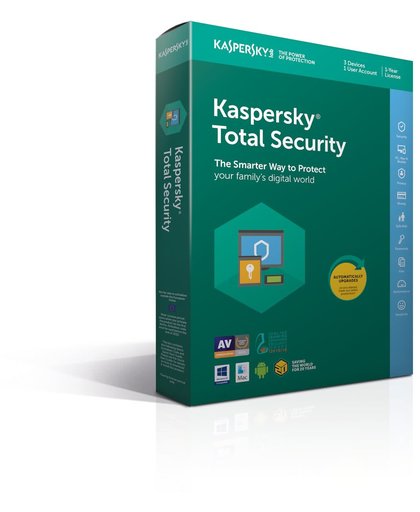 Kaspersky Total Security 2018 - 3 Apparaten - Nederlands / Frans - Windows / Mac / Android