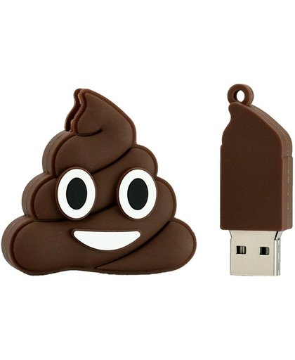Emoji Drol USB Stick 16gb - Prachtige 3D geprinte  Emoji Drol - Bekend van Whatsapp