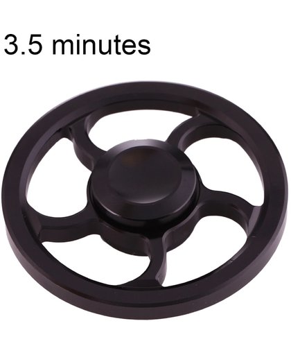 Fidget Spinner Toy Stress rooducer Anti-Anxiety Toy voor Children en Adults, 3.5 Minutes Rotation Time, Small Steel Beads Bearing + Aluminum Alloy materiaal, Wind Wheel(zwart)
