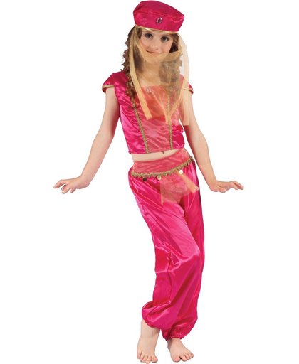 Goudkleurig en rood oriëntaals kostuum voor meisjes - Verkleedkleding