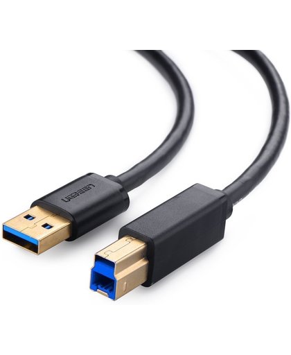 Ugreen 10372 2m USB A USB B Mannelijk Mannelijk Zwart USB-kabel