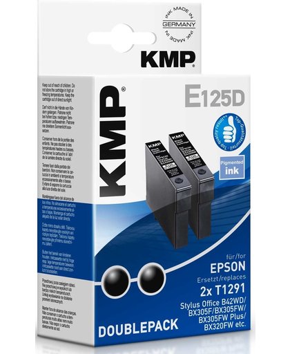 KMP E125D Zwart inktcartridge