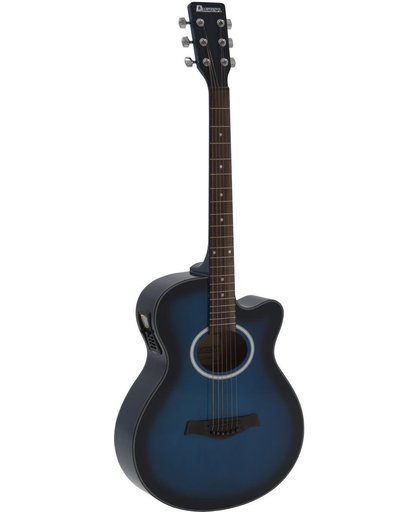 DIMAVERY AW-400 western gitaar - steelstringgitaar, blauwburst