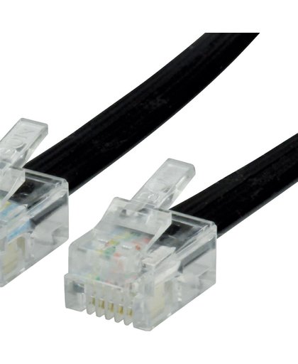 Telecom Cable RJ12 (6P6C) Male - RJ12 (6P6C) Male 1.00 m Black