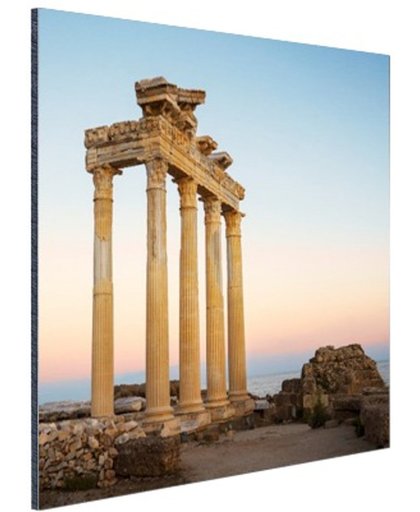 FotoCadeau.nl - Apollon tempel ruïnes Turkije Aluminium 50x50 cm - Foto print op Aluminium (metaal wanddecoratie)