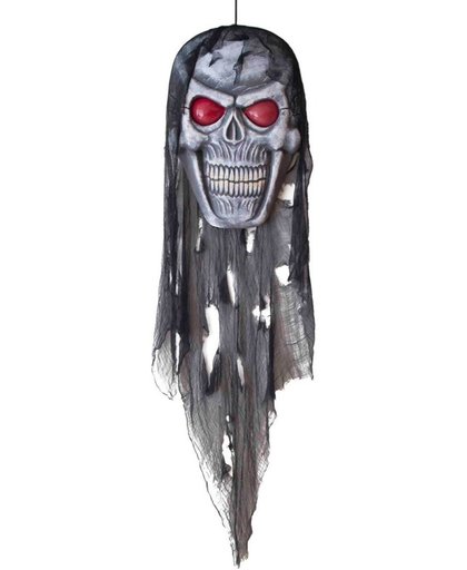 Halloween - Halloween versiering doodshoofd pop met licht 75 cm