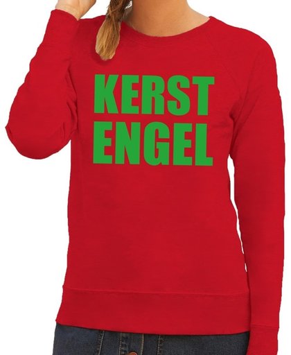 Foute kersttrui / sweater Kerst Engel rood voor dames - Kersttruien L (40)