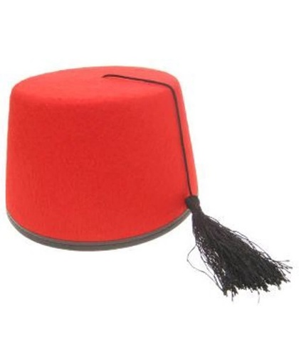 Fez piccolo hoed rood