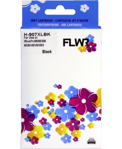 FLWR - Inktcartridge / 907XL / Zwart - geschikt voor HP