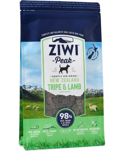 ZIWIPeak DOG gently air dried Tripe & Lamb 1 kg.