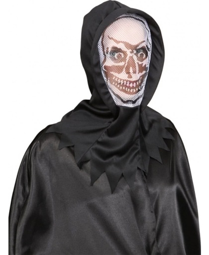 Wit horror masker met skelet gezicht
