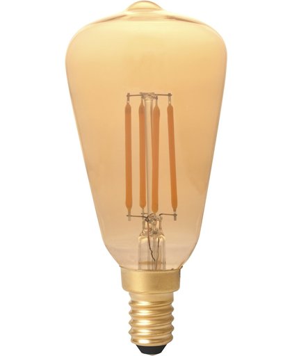 Calex rustikalamp LED filament goud 4W (vervangt 32W) kleine fitting E14