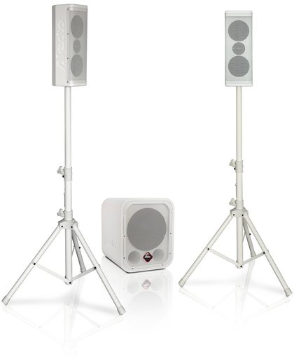 Alecto PAS-300 Speaker set 400W | voor feesten en presentaties tot 100 personen | Wit