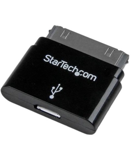 StarTech.com Zwarte Apple 30-polige dockconnector-naar-micro USB-adapter voor iPhone/iPod/iPad met getrapte connector kabeladapter/verloopstukje
